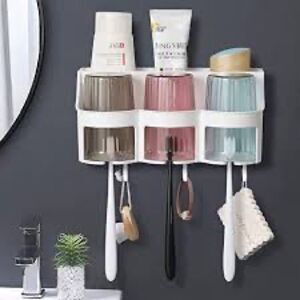 𝅺⭐️GOOWIN Wall Mounted Eco-Friendly Toothbrush Holder for Bathroom⭐️